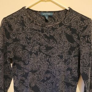 Ralph Lauren Medium Black and Grey Longsleeve shirt